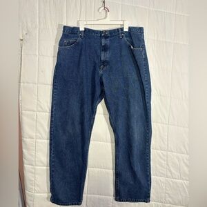 Wrangler Men's Classic Straight Leg Denim Jeans Blue Wash Workwear Rodeo Rugged